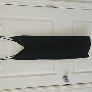 Express Black Spaghetti Strap Fitted Dress